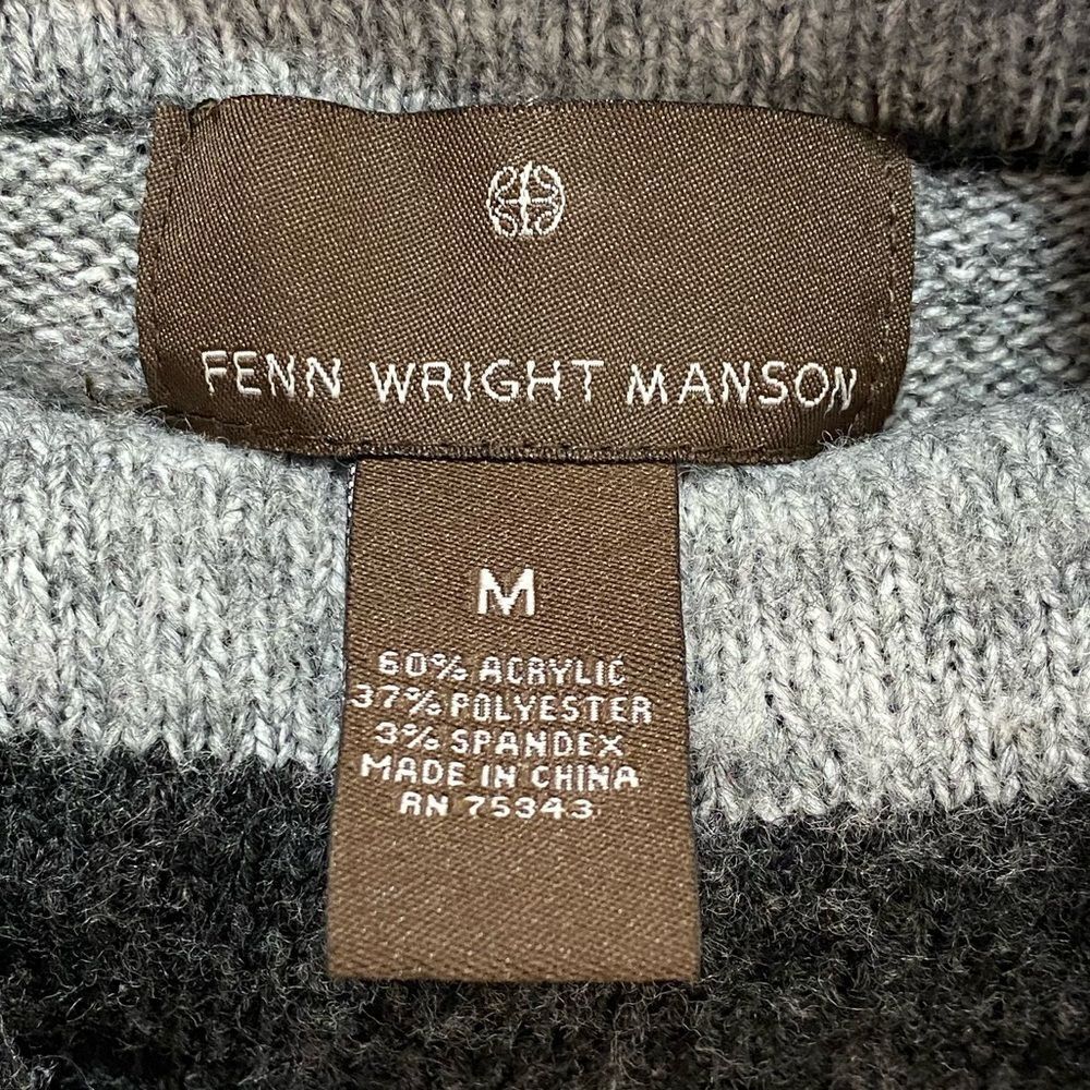 Fenn Wright Manson short sleeve grey striped turtleneck sweater with pockets - Picture 7 of 11